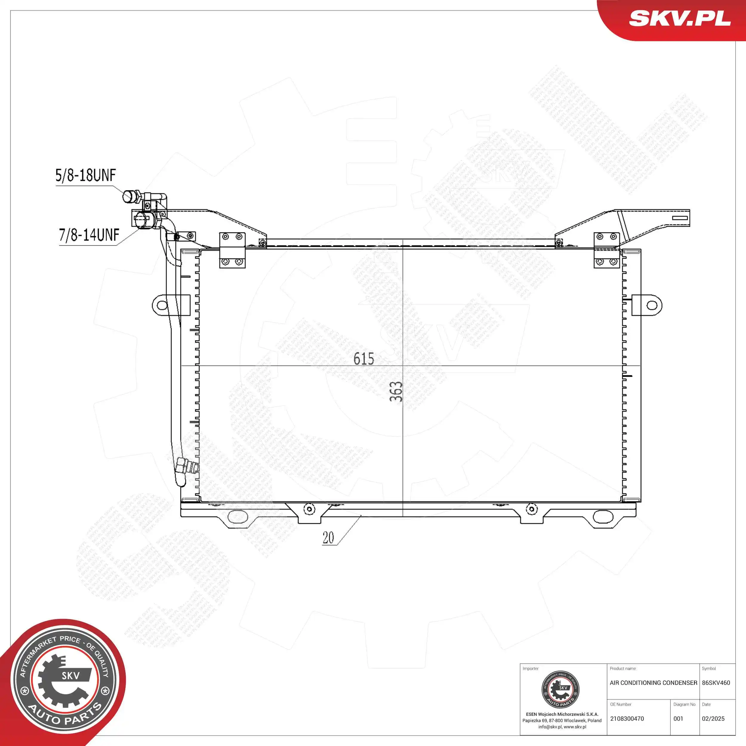 Condenser, air conditioning